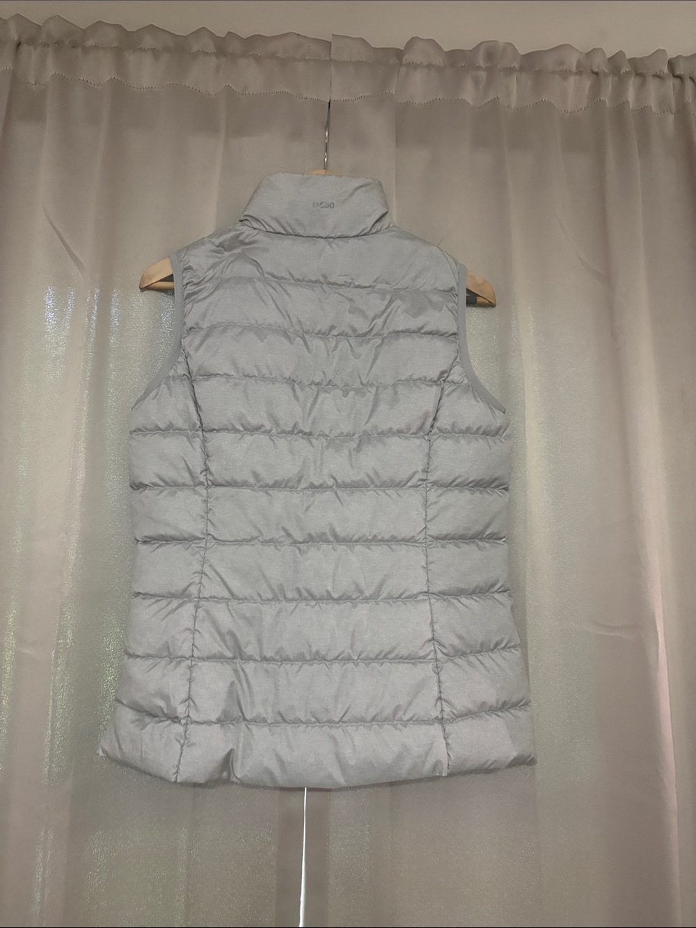 Eddie Bauer Light Gray Quilted Packable Puffer Vest - Picture 2 of 2